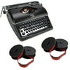 Royal 79104P Classic Manual Typewriter (Black) and 2 Pack 7331525 Black/Red Nylon Ribbon