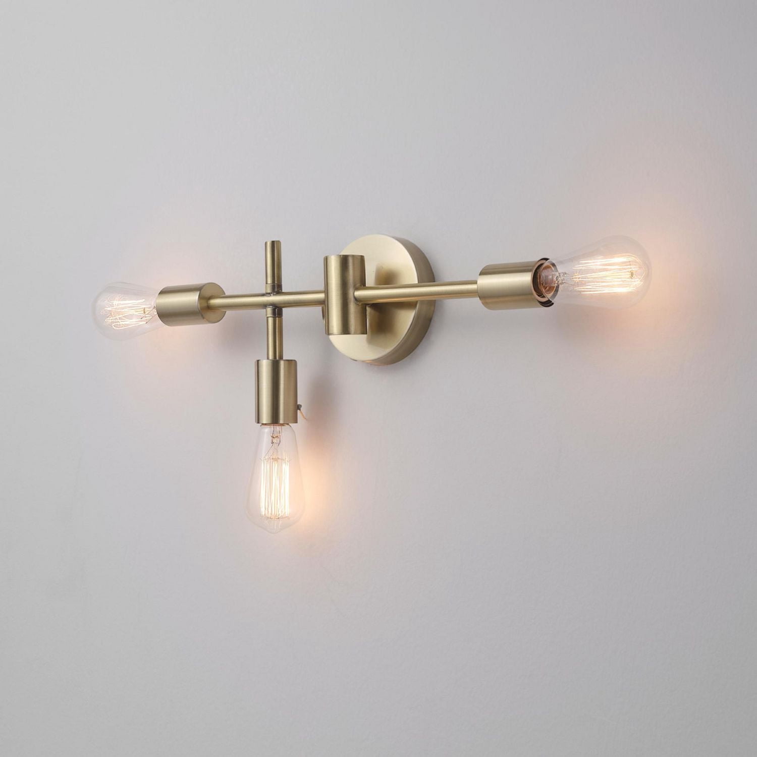 Hollins 18" 3-Light Vanity Light, Matte Brass