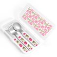 thumbnail image 4 of Salouo Rose Flowers Pattern 3 Pieces Toddler Utensils, Kids Silverware Set Stainless Steel Utensils for Kids Children Safe Spoons Forks & Knife Dishwasher Safe, 4 of 8
