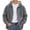 Black, variant on Plaid Shirt Jacket Men Fall Winter Long Sleeve Loose Casual Button Down Drawstring Hooded Shirt Work Shirts Outerwear