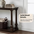 thumbnail image 4 of 59" Farmhouse Console Table, Walnut Sofa Table with Storage Shelf, Rustic Entryway Table Behind Couch Accent Table for Living Room, Bedroom & Office, 4 of 10