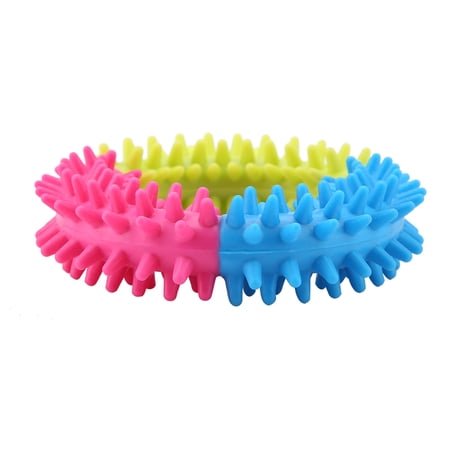 Suodoka Cute Ring Shape Chew Toys Teeth Cleaning Dental Care TPR Toy for Pets Dogs Puppy 3.9 in / 10 cm