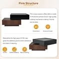 thumbnail image 6 of Trilenars Modern Square Coffee Table, High Gloss 360°Rotating Side Table, 2-Tier Center Table With 2 Drawers And Swivel Tabletop For Home Office Living Room, 6 of 9
