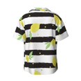 thumbnail image 2 of Daiia Lemon Men's Linen Shirts Short Sleeve Casual Shirts Button Down Shirt for Men Beach Summer Wedding Shirt-3X-Large, 2 of 7