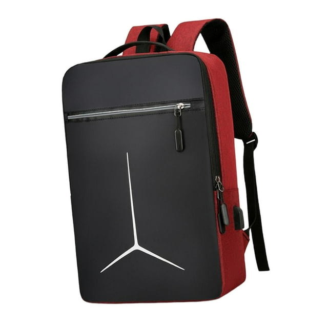 Guardoinrt Sac à Dos pour Ordinateur Portable Durable Imperméable Sac à Dos pour Ordinateur Portable avec Reste pour Hommes Femmes Interface USB Rouge