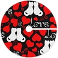 thumbnail image 1 of FMSHPON Valentine's Day CatLove Xmas Christmas Tree Skirt Stand Mat for Holiday Party Decoration Indoor Outdoor 36 inches, 1 of 6