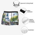 thumbnail image 3 of Qekee Parisian Cafe With Eiffel for Men's Underwear Boxer Briefs , Comfort Boxer Brief for Men, Moisture-Wicking Breathable-X-Large, 3 of 5