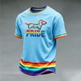 thumbnail image 2 of Gay Pride Shirt for Men, American Flag LGBTQ+ Rainbow Graphic Short Sleeve Casual Tee, 2 of 4
