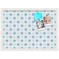 thumbnail image 2 of PinPix 21x15 Custom Cork Bulletin Board Light Blue Polka Dot Poster Board Has a Fabric Style Canvas Finish, Framed in Light Blue Polka Dot, by ArtToFrames (PinPix-344), 2 of 6