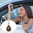 thumbnail image 6 of Uxcell Leather Key Fob, Genuine Leather Keys Cover Portable Key Fob Air Tag Holder for Keys ID Key Cards, Coffee 4 Pack, 6 of 6