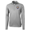 thumbnail image 2 of Men's-Cutter & Buck  Gray Orlando City SC Big & Tall Virtue Eco Pique Recycled Quarter-Zip Top, 2 of 3