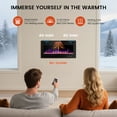 thumbnail image 2 of CRZOE 36 inch Recessed and Wall Mounted Electric Fireplace, Ultra Thin ad Low Noise, Fit for 2 x 4 and 2 x 6 Stud, Remote Control with Timer,Touch Screen,Adjustable Flame Color and Speed, 2 of 7