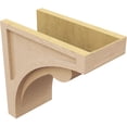 thumbnail image 5 of 7"W x 14"D x 14"H Classic Viola Rough Cedar Woodgrain TimberThane Corbel, Primed Tan, 5 of 6