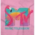 thumbnail image 2 of Retro MTV Sunset Flamingo Logo Romper Boys or Girls Infant Baby Brisco Brands NB, 2 of 6