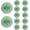 Green, variant on 12 Pcs LED Coasters Multicolor, Light Up Coasters with 3 Modes for Drinks, Ultra-Thin Cup Sticker LED Bottle Lights Flashing Lights for Party Bar Wedding Champagne (Green)