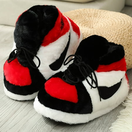 

House Sneaker Slippers Unisex Winter Warm Women Men Indoor House Plush Slippers One Size Fits All Slippers