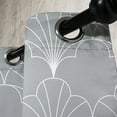 thumbnail image 3 of Ambesonne Art Deco Grommet Curtain, Grey White Vintage Shells, 50"x60", Grey and White, 3 of 5