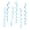 Light Blue, variant on Dserhfy 6 Pcs Colorful Ceiling Swirl Foil Decorations Plastic Hanging Spiral Streamers for Wedding Birthday Graduation New Year Party Decoration