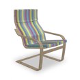 thumbnail image 1 of Chevron Armchair Pad and Slipcover, Colorful Composition with Herringbone Zigzags Hand Drawn Geometric Illustration, 1 Piece Soft Cushion Replacement with Removable Cover, Multicolor, by Ambesonne, 1 of 1