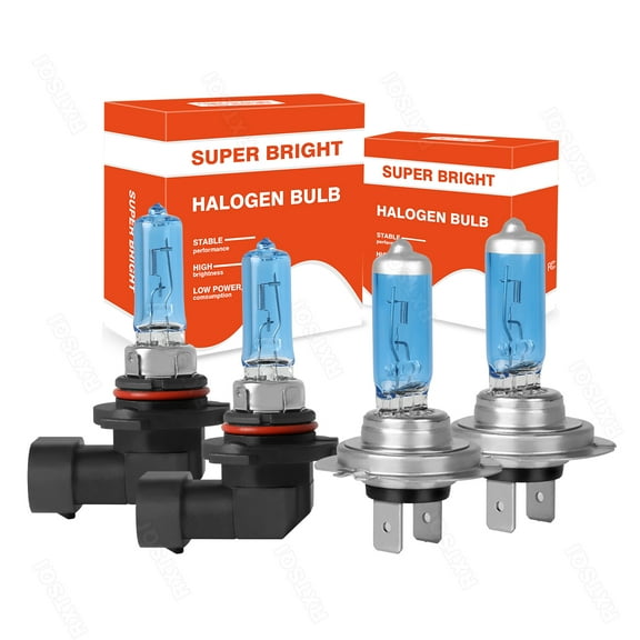 9005 H7 Halogen Headlight Bulbs for Lexus ES300 1997-2003 High and Low Beam 4200K Warm White, 4 Bulbs