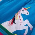 thumbnail image 4 of WIBACKER Toddler Kids Girl's Cotton Cartoon Rainbow Unicorn Dress Short Sleeve Casual Dresses-3T, 4 of 9