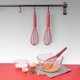 thumbnail image 3 of Batidor de cocina de alambre de silicona premium, 10 pulgadas, rojo, 3 of 5