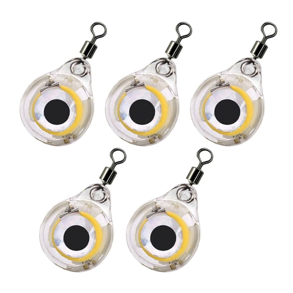5Pcs Fishing Lures Light Underwater Fishing Light LED Lighted Baits Flasher Deeply Drops Fishing Attractive Light