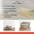 thumbnail image 3 of Spectrum Euro Kitchen Organizer (Gold) - Dish Drying Rack for Kitchen Counter, Space-Saving Dish Rack Holder, Drainer for Pots & Pans, Plates, Cutting Boards, Serving Trays & Lids, 3 of 6