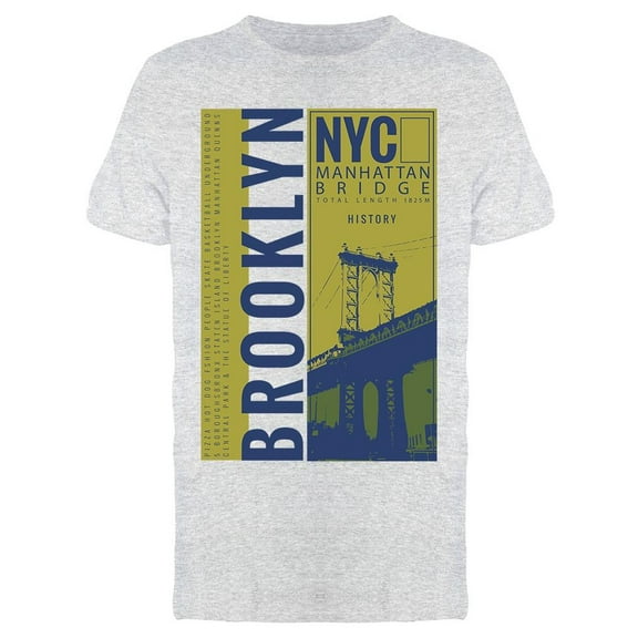 Brooklyn, Manhattan Bridge Tee Men's -Image by Shutterstock