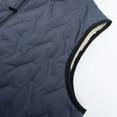 thumbnail image 6 of KeShDi Puffer Vest Red Vest Men's Solid Color Sleeveless Detachable Hooded Zipper Cardigan Warm Jacket Blue 3X, 6 of 9