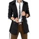 thumbnail image 1 of Chaqueta cortavientos para hombre, estilo vintage, para primavera y otoño, estilo gabardina de negocios, abrigo largo clásico cruzado para hombre., 1 of 5