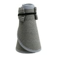 thumbnail image 2 of Holzkary Women's Beach Sun Straw Hat Uv Upf 50+ Travel Foldable Brim Summer Uv Hat Sun Visor Hats for Women Wide Brim Roll Up Ponytail Summer Beach Hat Upf Packable Foldable Travel Grey One Size, 2 of 4