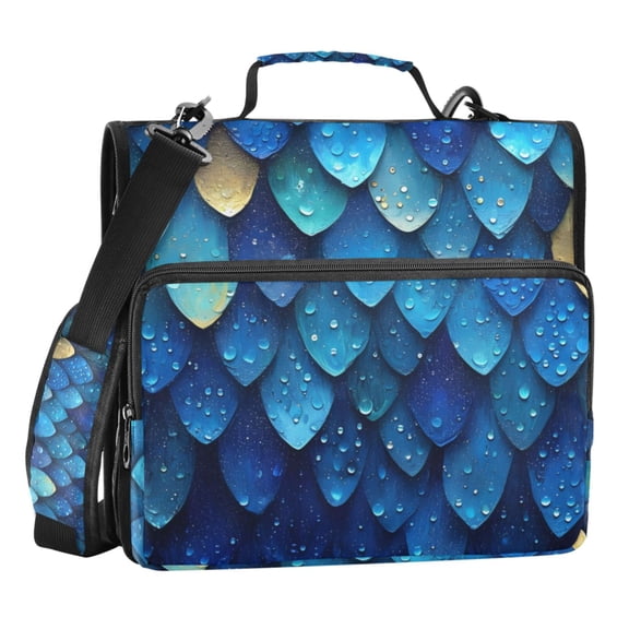 ALAZA Zipper Binder Beautiful Scales 3 Ring Trapper Keeper File Folder Organizer Bag