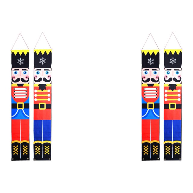 Banner Modelo Soldado Navidad Pancartas Porche Frontal Coplas Navideñas 2 Uds.