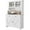 White, variant on Kitchen Pantry Cabinet with Microwave Stand, Freestanding Hutch Cabinet with Buffet Cupboard, Tall Storage Cabinets with Adjustable Shelves for Kitchen, Dining Room