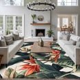 thumbnail image 3 of 6'x9' Area Rugs, Tropical Plant Indoor Outdoor Area Rug for Living Room Bedroom, Summer Botanical Flowers Leaves Country Washable Bathroom Rugs Kitchen Floor Carpet Mats Home Decor Aesthetic, 3 of 8