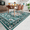 Teal, variant on HOISUN 6'x9' Green Vintage Persian Area Rug for Living Room Bedroom, Machine Washable Non-Slip Carpet