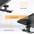thumbnail image 3 of Double Headphone Hanger Bracket Space Efficient Under Desk Mount Rack Holder Cable Organiser for Gamers Professionals, 3 of 7