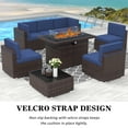thumbnail image 2 of Sunny Hill 8 Piece 44" Propane Gas Fire Pit Table, Outdoor Sectional Conversation Set with Coffee Table, 2 of 7