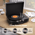 thumbnail image 5 of MAIO Turntable Record Player, 3-Speed 33/45/78RPM Vinyl Spinner with 2 Built-in Stereo Speakers, Headphone Jack, USB, AUX-IN, RCA-Out and Recording, 5 of 10