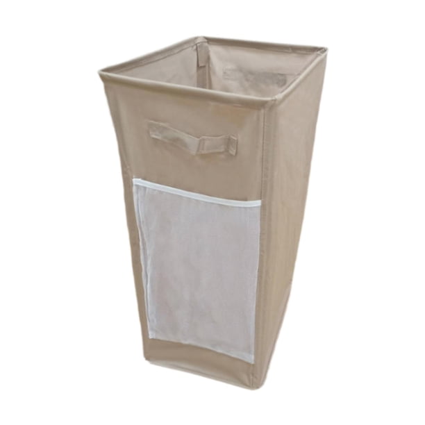 Cesto de ropa sucia plegable para almacenamiento de esterillas de yoga, 84 L, con asas, cesto de ropa sucia portátil, cesto de almacenamiento de yoga Caqui