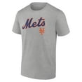 thumbnail image 2 of Men's Heather Gray New York Mets Team Lockup T-Shirt, 2 of 3