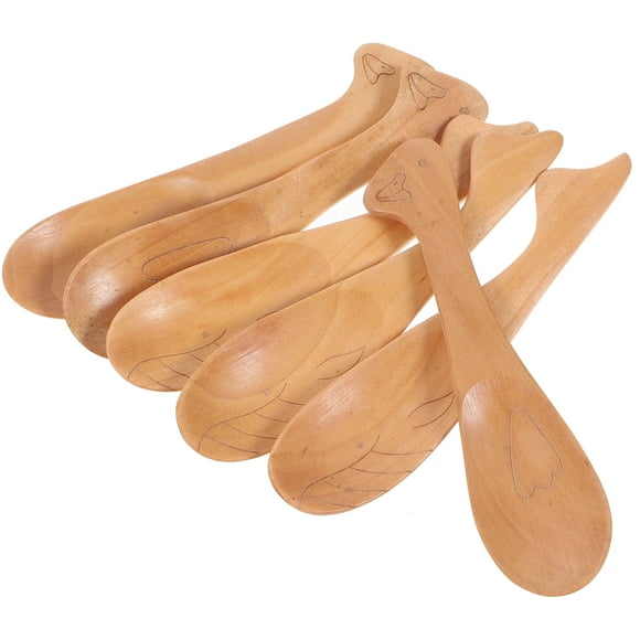 Shisuyan Ergonomic Handle Design Spoons Assorted Color 6Pcs 12.50X2.50X0.50CM