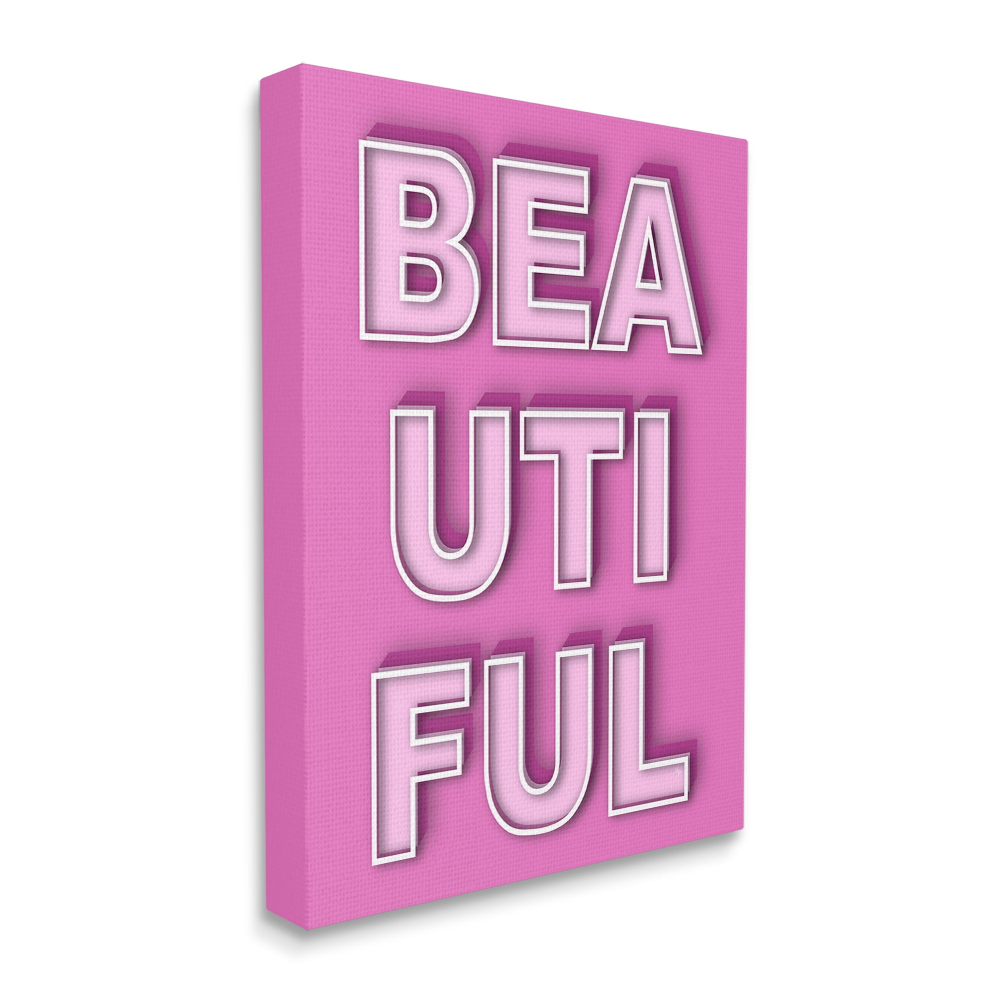 Stupell Industries Bold Motivational Beautiful Text Inspirational Painting Gallery Wrapped Canvas Art Print Wall Art, 30 x 40