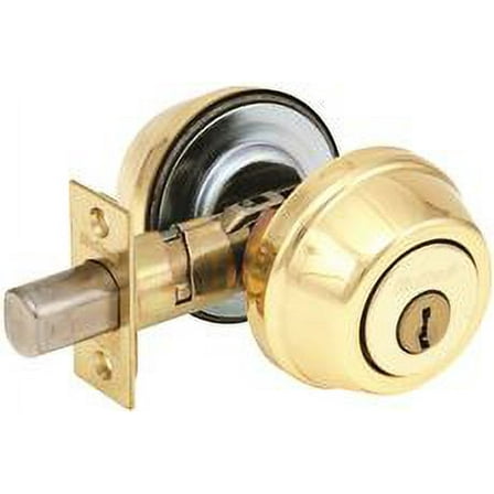 Kwikset Deadbolt, Double Cylinder Polished Brass