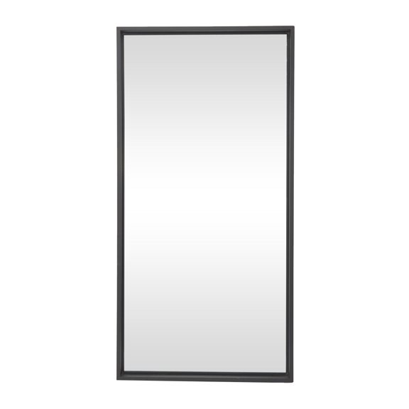 DecMode 36" x 72" Black Metal Tall Floor Mirror