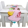 thumbnail image 6 of Coolnut 13"x90" Rectangle Various Desserts On Pink Printed Table Runner for Wedding Birthday Holiday, 6 of 7