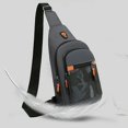 thumbnail image 5 of Casual Fashion Men Chest Bag Crossbody Bag Multi-Functional Travel Single Shoulder Pack - Horizontal, 5 of 5