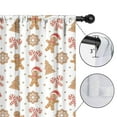 thumbnail image 4 of Blackout Kids Curtains,White Christmas Gingerbread Man Pattern Childrens Insulated Curtains Set Of 2,Bedroom Essentials,Toddler Room Decor 52"x63", 4 of 5