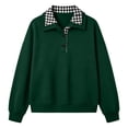 thumbnail image 4 of Enjoytime Womens Sweatshirt Collared Long Sleeve Half Button Pullover Tops Fall Winter Comfy Trendy Casual Sweatshirts, 4 of 8